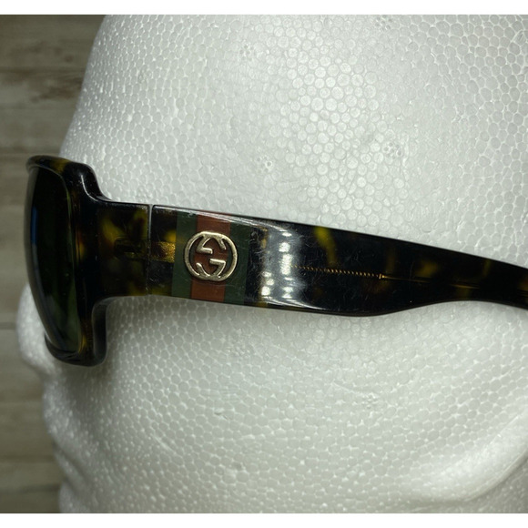 Gucci Sunglasses Unisex GG 2563/S Brown Tortoise Green Lens Italy Vintage main image 9